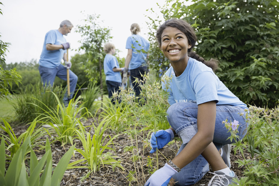 volontaires jardinage