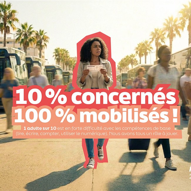 10% concernés 100% mobilisés ! 1 adulte sur 10 est en forte difficulté avec les compétences de base (lire, écrire, compter, utiliser le numérique). Nous avons tous un rôle à jouer. ANLCI Agence Nationale de Lutte Contre l'Illettrisme