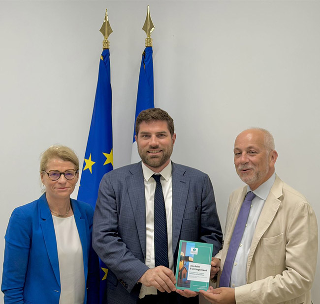 Julien Carmona Président du groupe Crédit Mutuel Arkéa et Crédit Mutuel de Bretagne et  Vincent Jeanbrun Ministre du Logement et de la Ville