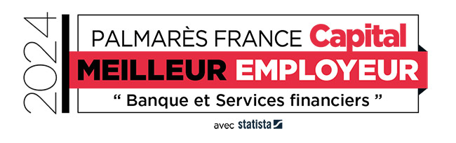 2024 Palmarès France Capital Meilleur Employeur - Banque et Services finaciers - avec statista