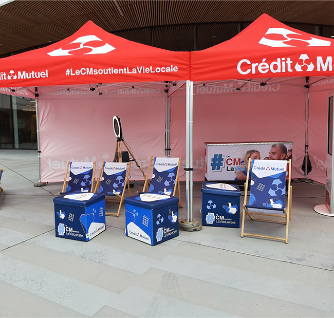 stand Crédit Mutuel - #LeCMsoutientLaVieLocale